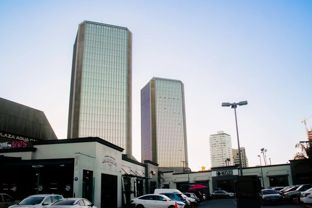 Brazilian Butt Lift in Tijuana, Mexico 11 View of the iconic Grand Hotel towers in Tijuana's safe business district, a top accommodation choice for international patients undergoing Brazilian Butt Lift in Tijuana.
