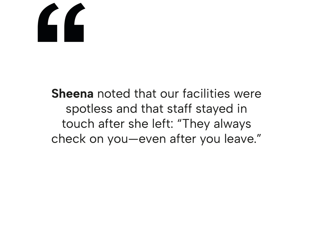 Sheena's review of the spotless surgical facilities and attentive staff in Tijuana, Mexico.