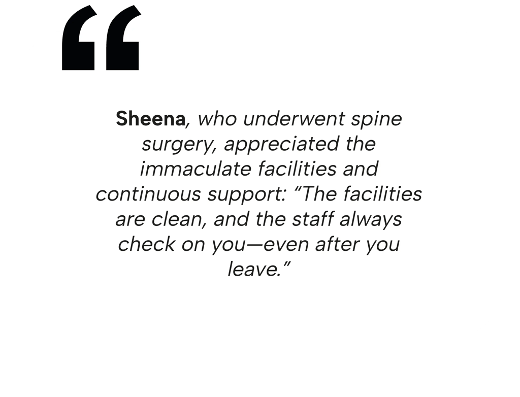Sheena’s review on immaculate facilities and safe spine surgery in Tijuana.