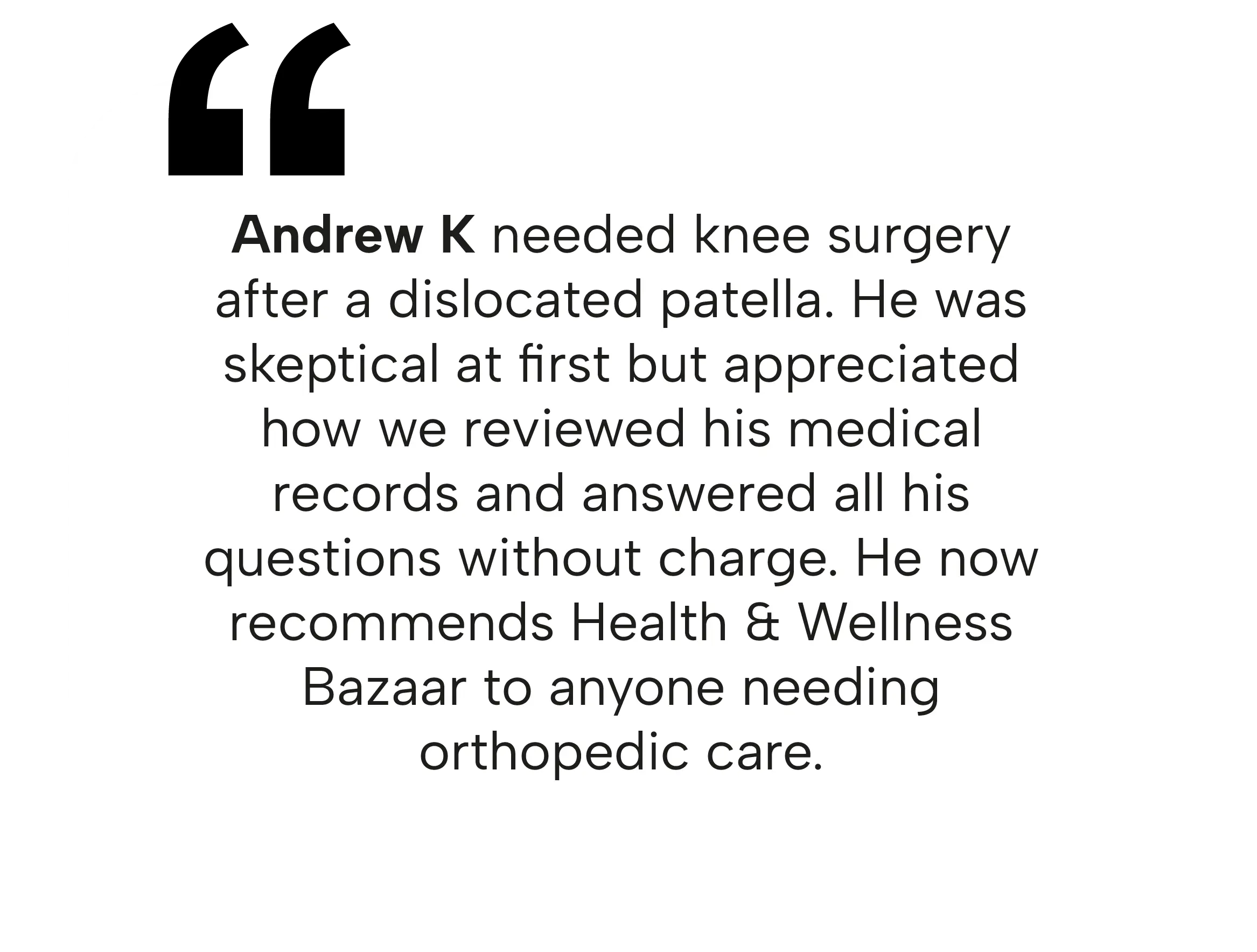 Orthopedic Surgery in Tijuana, Mexico 15 Andrew K's review of knee surgery in Tijuana and free medical record review by Health & Wellness Bazaar.