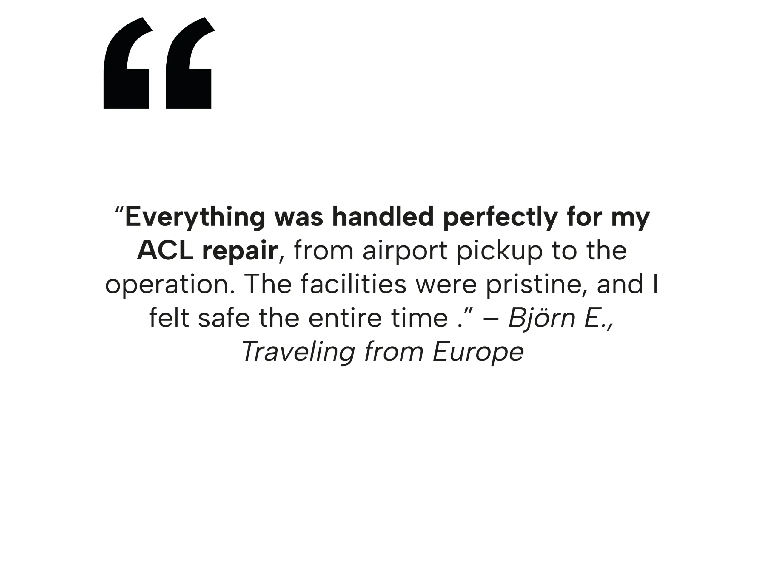 Patient review from Europe about their positive experience with ACL repair and ACL Reconstruction in Tijuana.