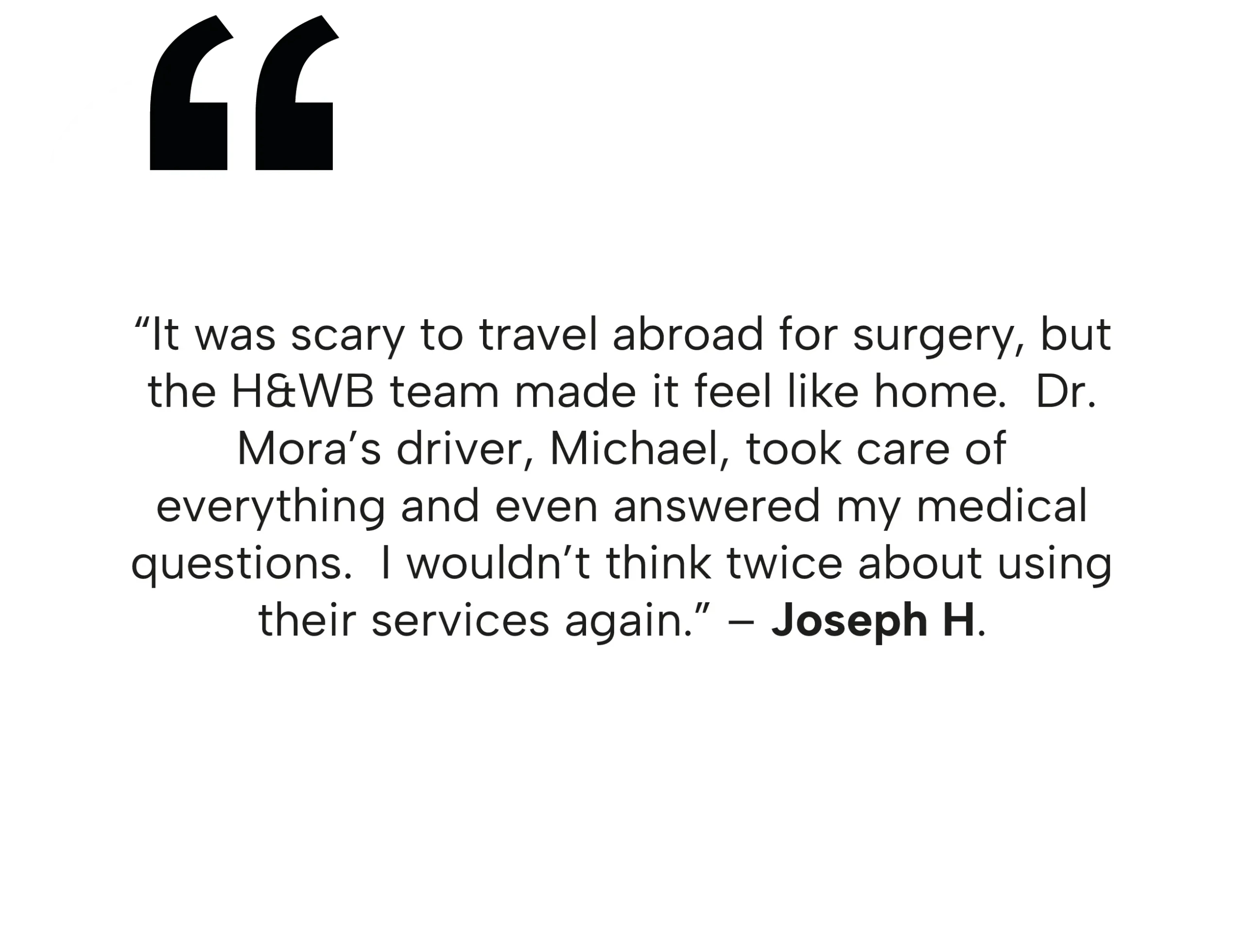 Positive review from Joseph H. about the medical tourism experience and personalized care during his spinal fusion trip to Mexico.
