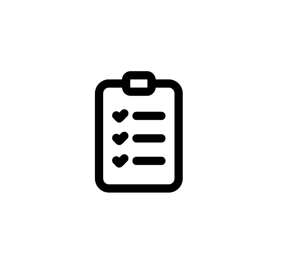 IVF in Tijuana, Mexico 17 Clipboard icon representing the medical evaluation phase for IVF in Tijuana and patient history review.