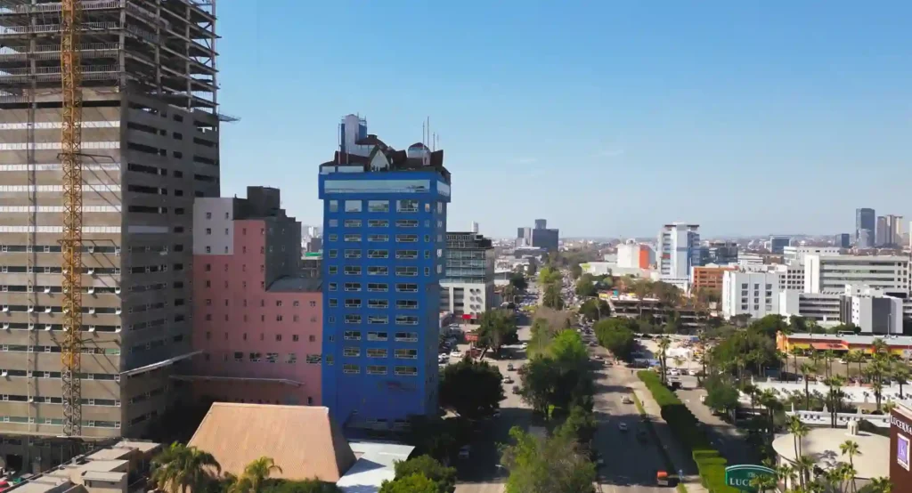 Transgender Surgery in Tijuana, Mexico 11 Aerial view of the modern Zona Rio in Tijuana, showing the medical and financial district, a safe environment for transgender medical tourism.