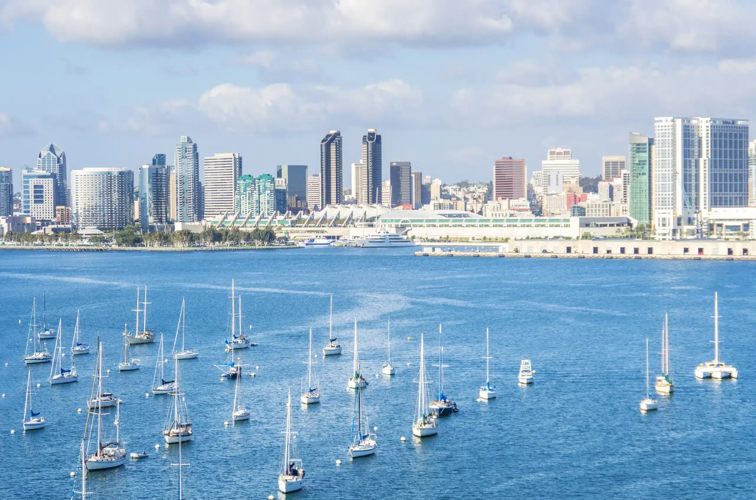 Brazilian Butt Lift in Tijuana, Mexico 20 Skyline view of San Diego harbor and downtown, the primary arrival hub for international patients traveling for plastic surgery in Tijuana.