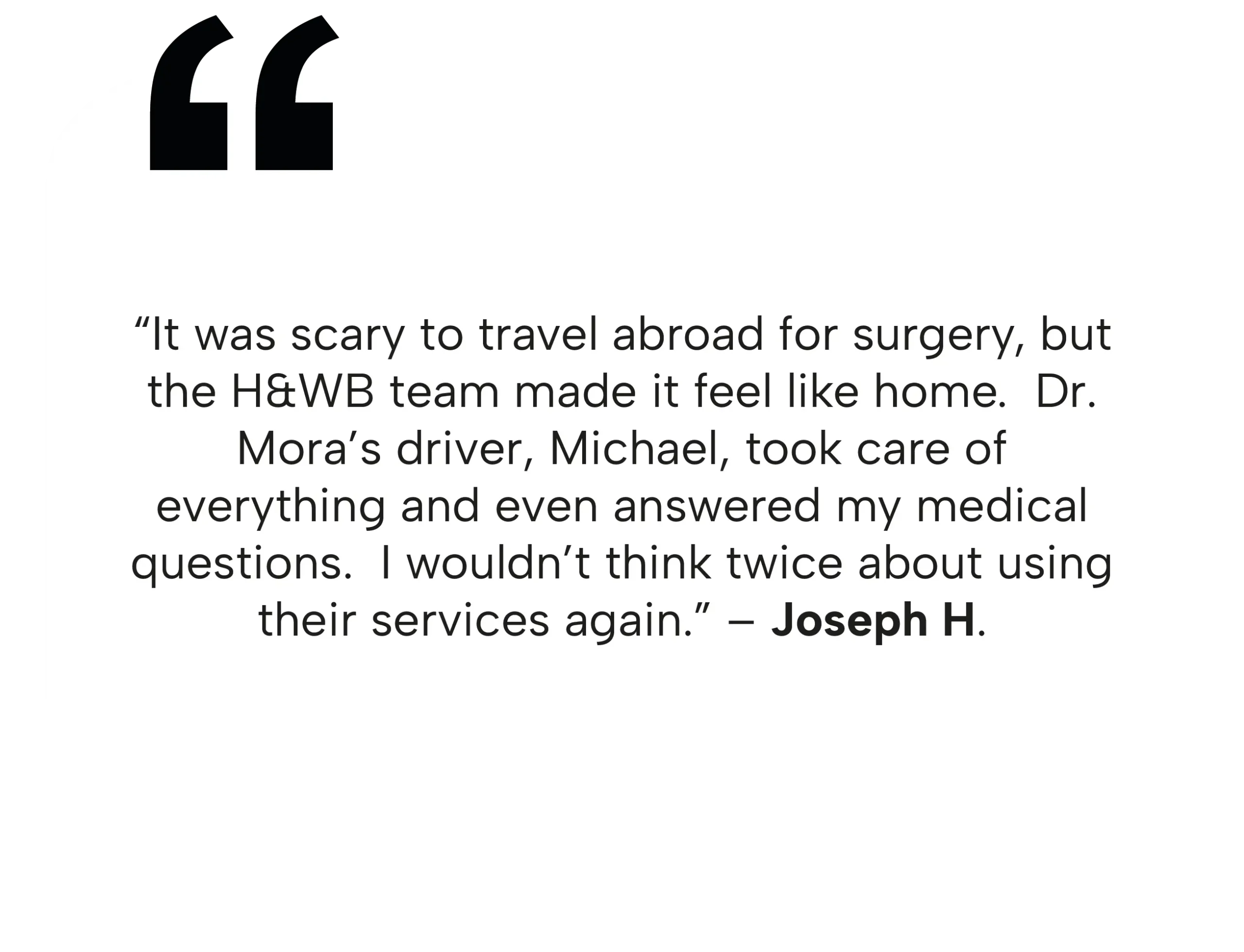 Positive review from Joseph H. about the medical tourism experience and personalized care during his spinal fusion trip to Mexico.