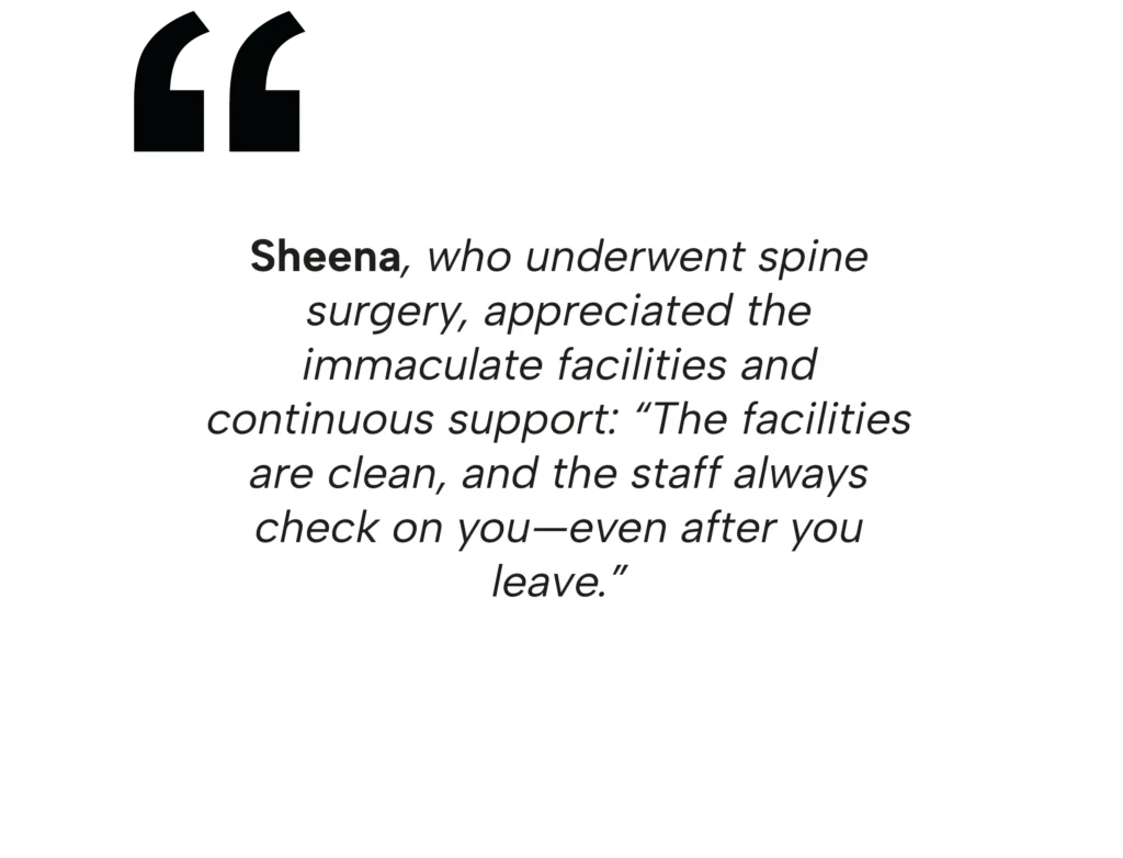 Sheena’s review on immaculate facilities and safe spine surgery in Tijuana.