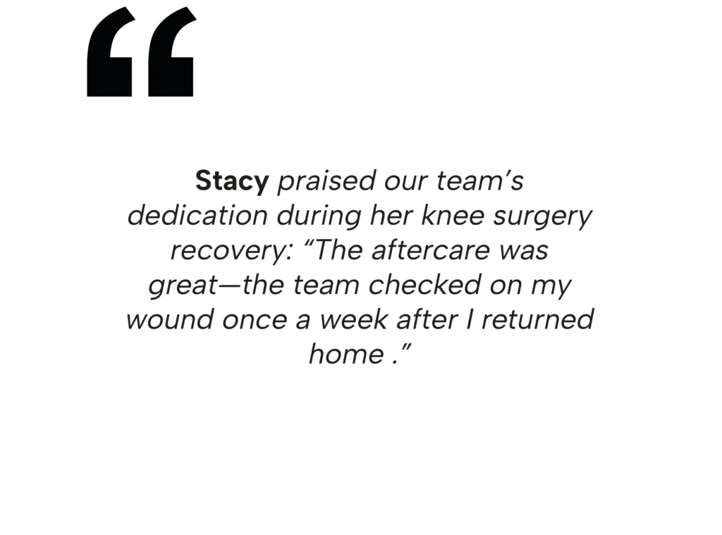 General Surgery in Tijuana, Mexico 15 Patient testimonial from Stacy praising the surgical aftercare and recovery support in Tijuana.